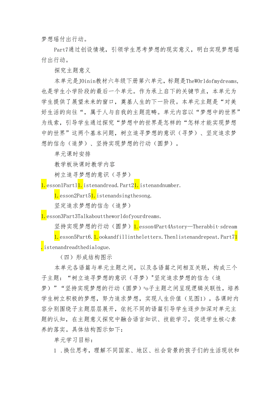 Unit 6 The world of my dreams 大单元整体公开课一等奖创新教学设计(5个课时).docx_第2页