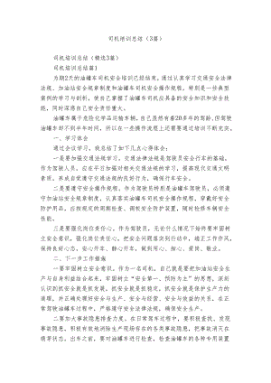 司机培训总结（3篇）_1.docx