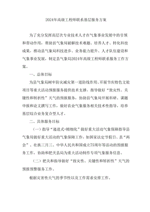 2024年高级工程师联系基层服务方案.docx