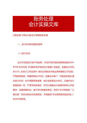 记账实操-村账乡（镇）会计核算账务处理.docx