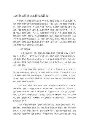 某局抓基层党建工作情况报告.docx