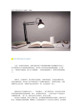 新清明节踏青游玩作文600字（5篇）.docx