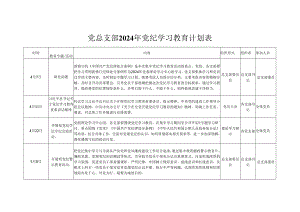 党纪学习教育学习计划安排表格_五篇合集.docx