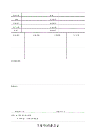 原材料检验报告表.docx