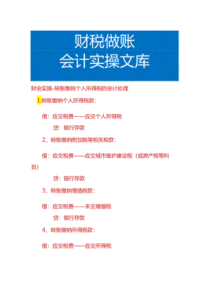 财会实操-转账缴纳个人所得税的会计处理.docx