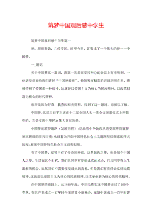 筑梦中国观后感 中学生.docx
