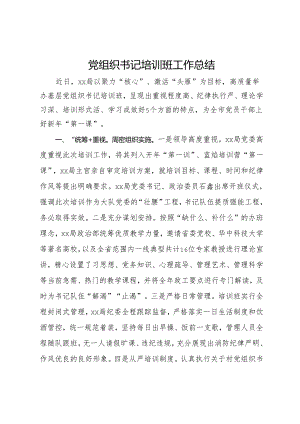 2024年党组织书记培训班工作总结.docx