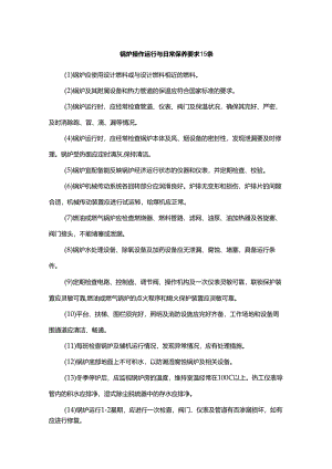 锅炉操作运行与日常保养要求.docx