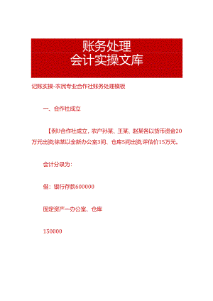记账实操-农民专业合作社账务处理模板.docx