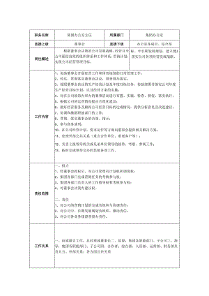 集团办公室主任岗位职责说明书.docx
