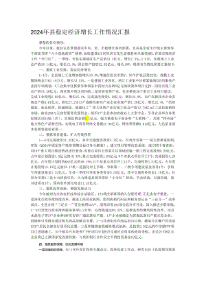 2024年县稳定经济增长工作情况汇报.docx