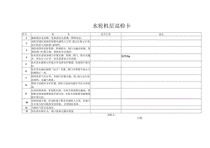 水轮机层巡检卡.docx