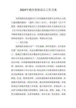 2024年城市更新试点工作方案.docx