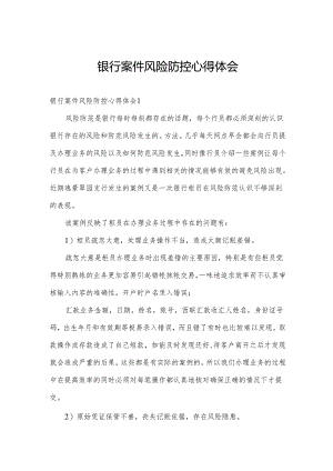 银行案件风险防控心得体会.docx
