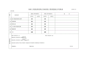 市政工程优质结构主体结构工程质量综合考核表.docx