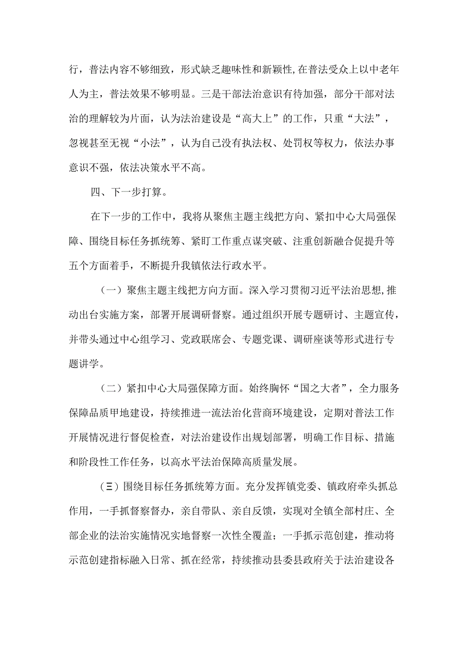 乡镇镇长年度述法报告.docx_第3页