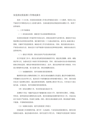 局党组纪检监察工作情况报告.docx