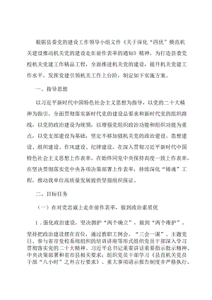 党校“四优”模范机关创建方案.docx