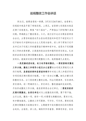 在巡视整改工作会议上的讲话.docx