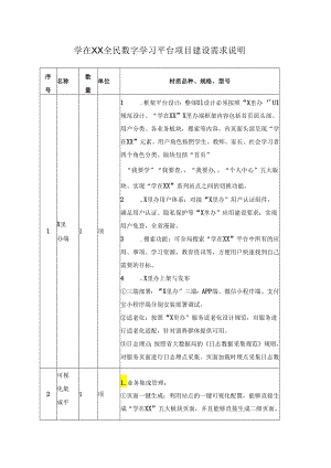 学在XX全民数字学习平台项目建设需求说明.docx
