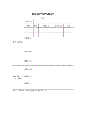 医药代表来院预约登记表.docx