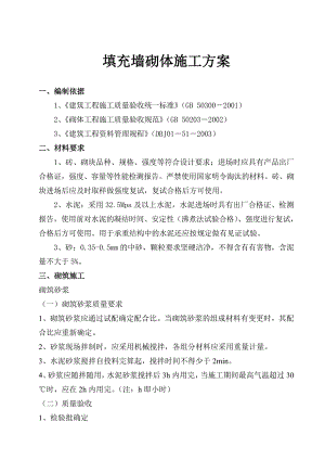 填充墙施工方案.doc