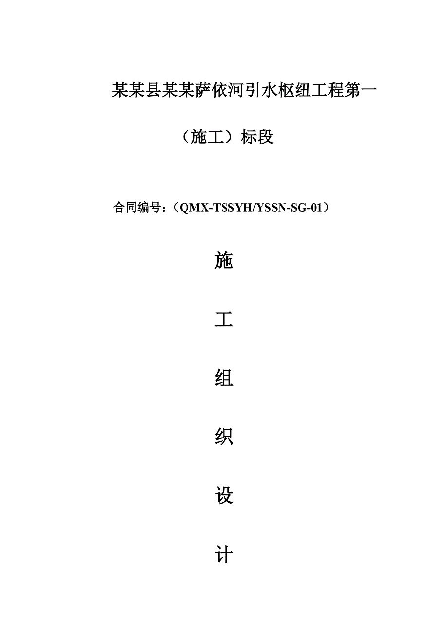 塔什萨依河枢纽工程施工组织设计.doc_第1页