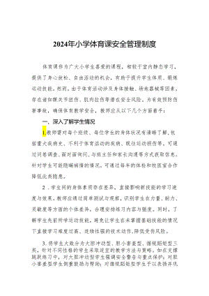 2024年小学体育课安全管理制度.docx