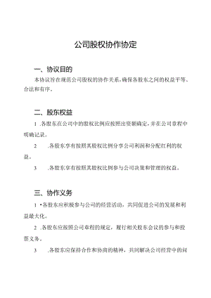公司股权协作协定.docx