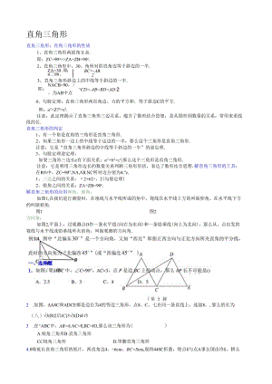 直角三角形知识总结和练习.docx