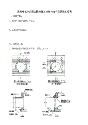 城市公园主园路施工细部构造节点做法汇总表.doc