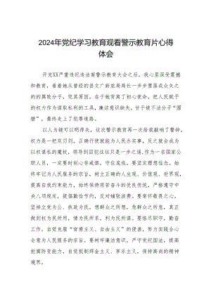 2024党纪学习教育观看警示教育专题片的心得体会十七篇.docx