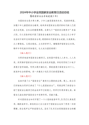 2024年中小学全民国家安全教育日活动总结.docx