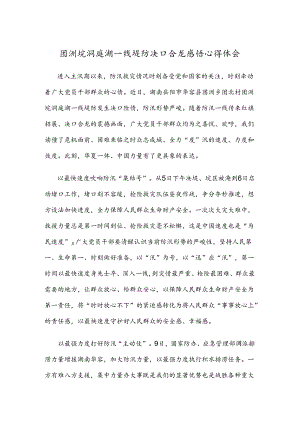 团洲垸洞庭湖一线堤防决口合龙感悟心得体会.docx