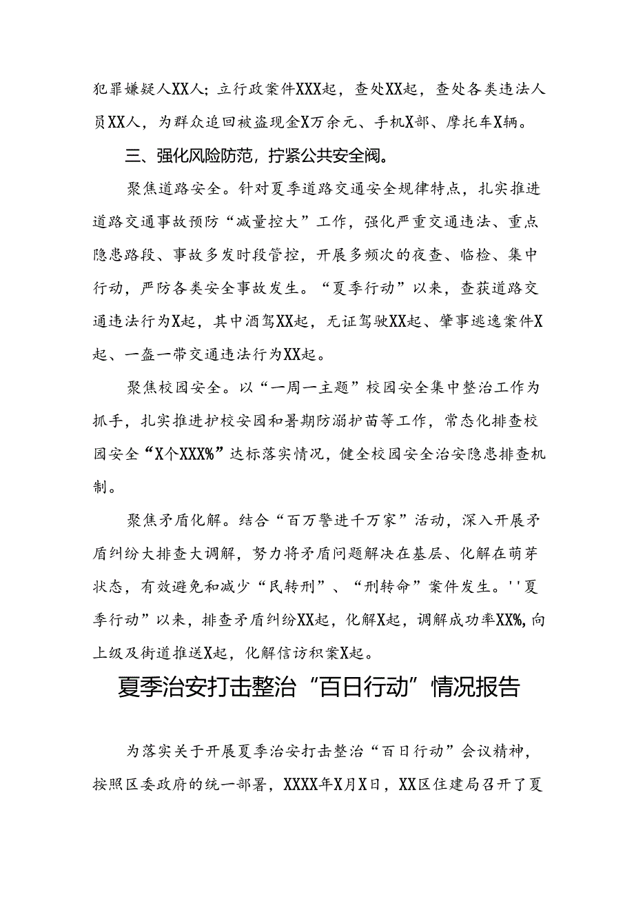 2024夏季治安打击整治“百日行动”工作总结十六篇.docx_第2页