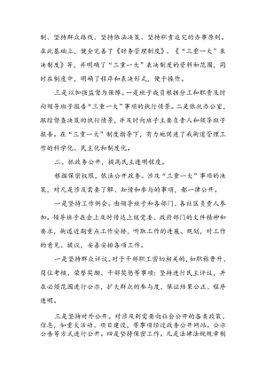 2024街道关于“三重一大”决策制度执行情况自查报告.docx