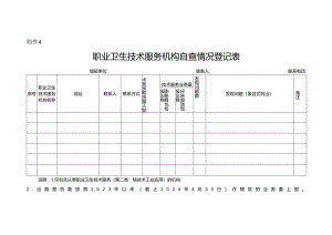 职业卫生技术服务机构自查情况登记表.docx