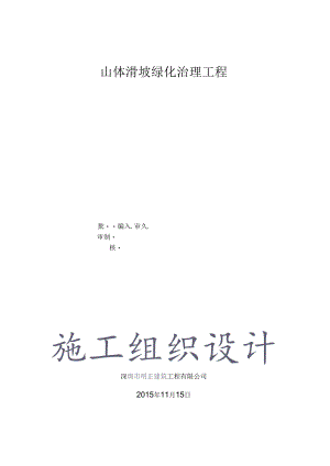 山体滑坡施工方案资料.docx