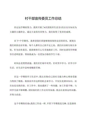 村干部宣传委员工作总结.docx