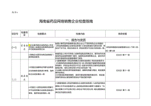 海南省药品网络零售配送企业检查指南.docx