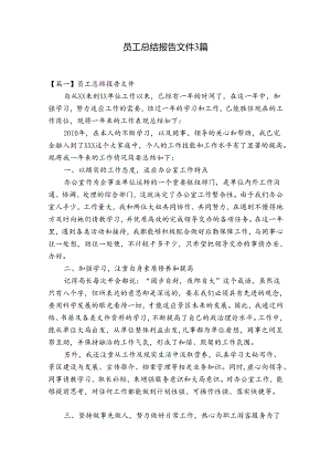 员工总结报告文件3篇.docx