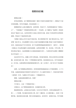 假期总结3篇.docx