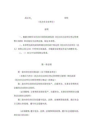 民办非企业单位（法人）章程示范文本.docx