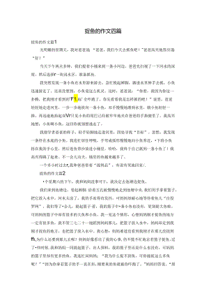 捉鱼的作文四篇.docx