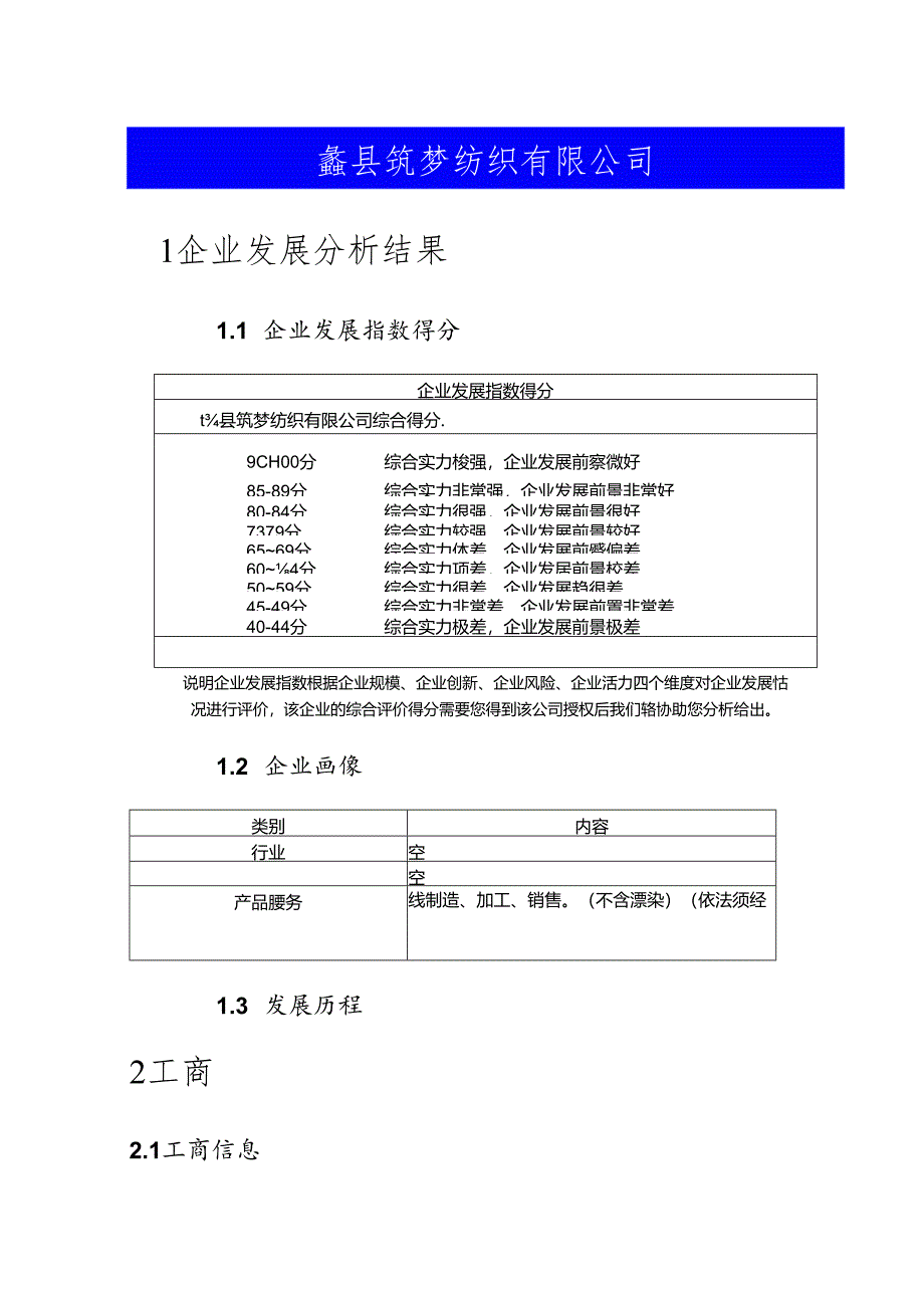 蠡县筑梦纺织有限公司介绍企业发展分析报告模板.docx_第2页