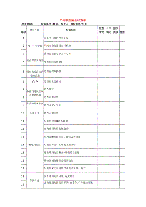 公司放假安全检查表.docx