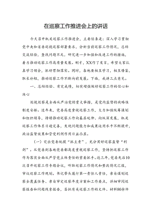 在巡察工作推进会上的讲话.docx