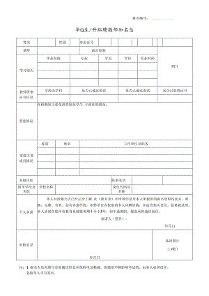 毕业生公开招聘教师报名表.docx