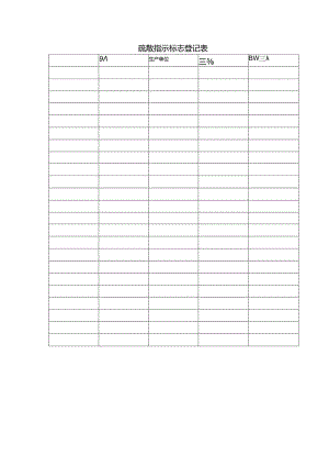 消防器材管理记录表：疏散指示标志登记表.docx