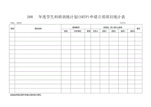 学生科研训练计划（SRTP）申请立项项目统计表.docx
